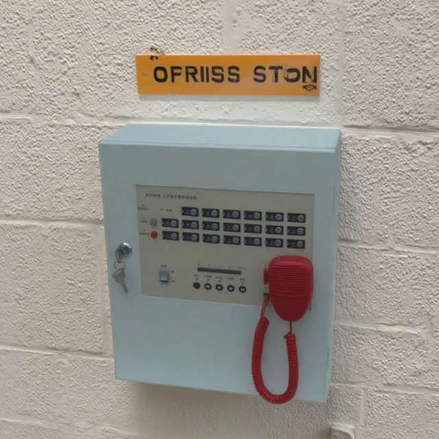 2-Bus Fireman Intercom System Fire Telephone Control Panel with Speaker