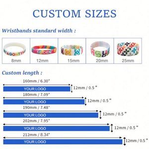 Pulsera de Silicona Decorativa Multicolor con Logotipo Personalizado al por Mayor, Pulsera de Goma DIY - Product Image 4