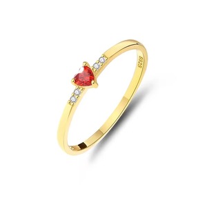 Joyería de moda Acero inoxidable Corazón clásico Anillo de desgaste apilado Mujeres Anillos de compromiso de boda chapados en oro de 18 quilates - Product Image 4