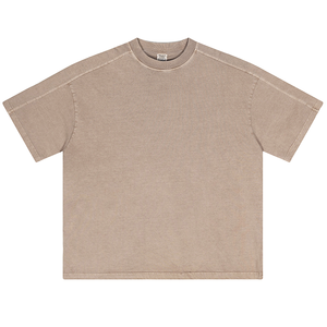 T-shirt surdimensionné en coton épais 310g personnalisé, T-shirt graphique personnalisé, T-shirt vintage délavé à l'acide, col rond - Product Image 3