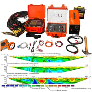 Geophysical vertical electrical tomography survey Multi-electrode 2/3D Electrical Resistivity Imaging Meter IP & Res Meter