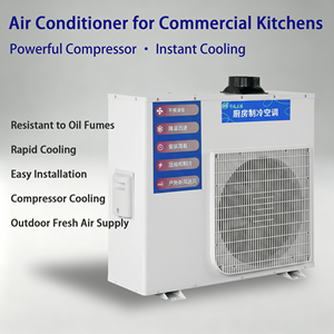 Climatiseur Commercial Mural Spécial 2HP pour Cuisine, Anti-Graisse, Anti-Fumée, Fort Débit d'Air Statique, 220V - Product Image 4