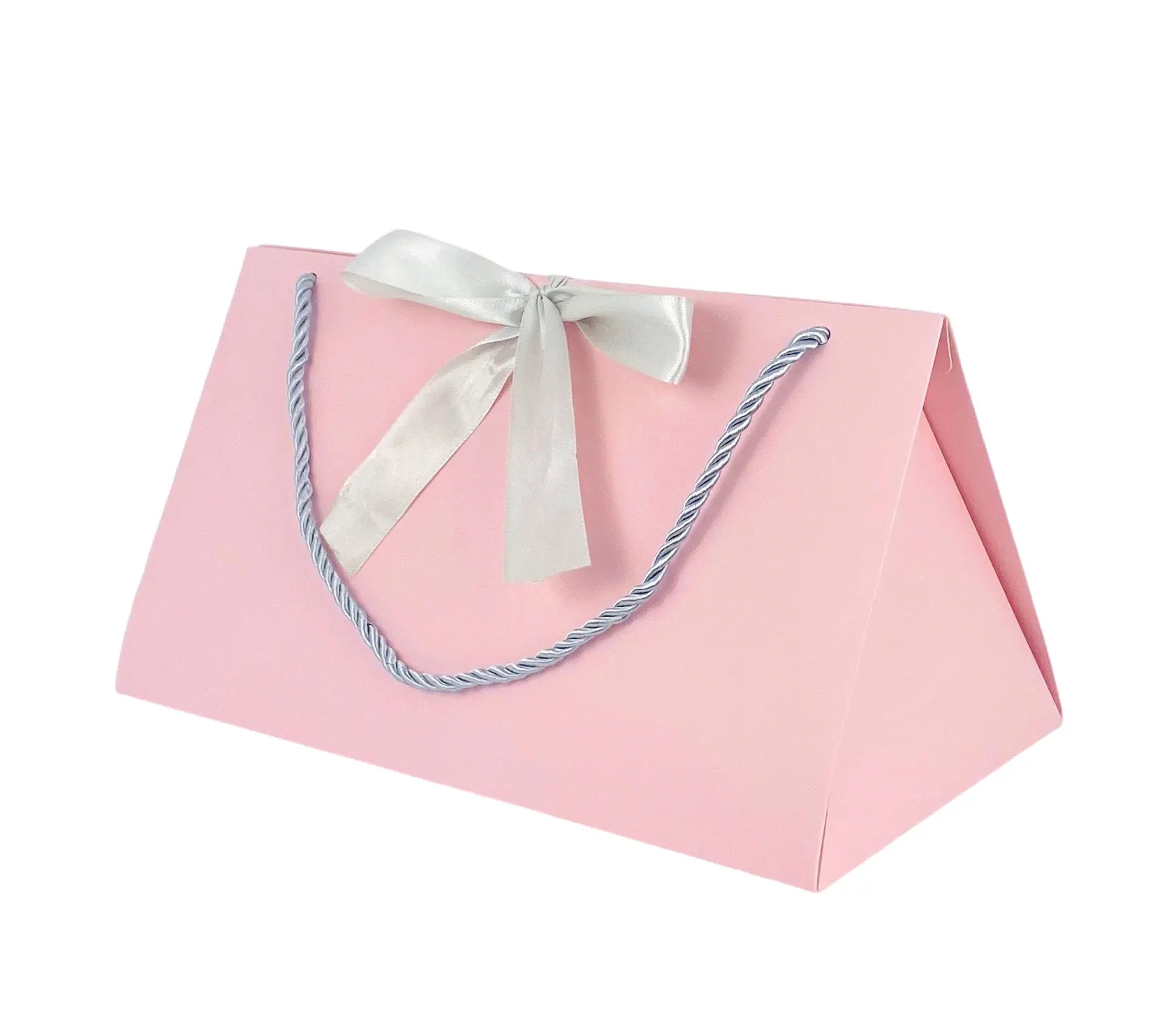 Lipack logotipo personalizado regalo embalaje triángulo bolsa de papel bolsas de dulces para decoraciones para fiesta de boda