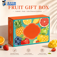 Boîte en carton ondulé empilable de qualité supérieure, recyclable, avec impression couleur intégrale de motifs de logo personnalisés, pour l'emballage des fruits