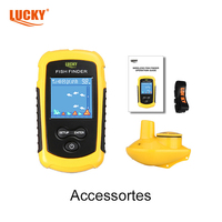 Lucky sonder fish finder FF1108C-W écran emblématique en couleur de 2 pouces avec capteur sans fil de Type W