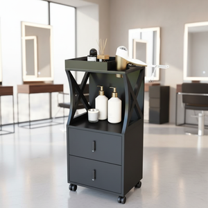 AY Barbershop Tool <b>Cabinet</b> Hair Salon <b>Cabinet</b> Mobile Car Wood <b>Storage</b> Tool <b>Cabinet</b> - Product Image 1