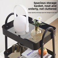 Chariot à roulettes amovible en acier au carbone en forme de A à 3 niveaux, étagère de rangement portable multifonction pour salon, cuisine, salle de bain