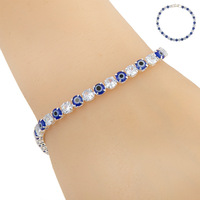 2024 nouveau Style européen mode-Style Unique INS Style Design oeil de chat Zircon couleur main chaîne monocouche cristal bijoux