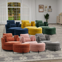 Meubles de maison de style moderne avec canapé et tabouret Conjunto De Muebles Para El Hogar