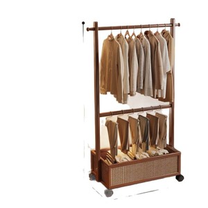 Hotel coat <b>rack</b>, bedroom and home indoor floor-standing coat <b>rack</b>, reinforced <b>clothes</b> drying and storage <b>rack</b> wholesale. - Product Image 5