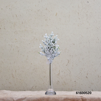 Branches de pin artificielles blanches, petites brindilles de pin factices pour la décoration d'arbres de Noël DIY