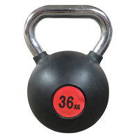 Ensemble de Kettlebells Noirs en Fer et Caoutchouc, Personnalisables avec Logo, Durables, Tendance et de Haute Qualité pour le Fitness (Vente en Gros)