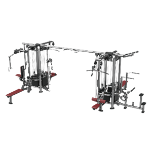Équipement de musculation multifonctionnel 8 stations en fonte, caoutchouc et acier inoxydable pour la musculation complète, le <span class=keywords><strong>cardio</strong></span> et le renforcement pectoral - Product Image 1