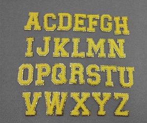 6 см RTS золотые блестящие блестки, желтые синельные нашивки с буквами, лазерная огранка, нашивки из синели с утюгом - Product Image 6