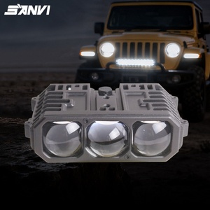 Focos Bi-LED Sanvi S30, Nuevos Faros Antiniebla Blancos de 12v, Material de Aluminio para Autos y Motocicletas - Product Image 2