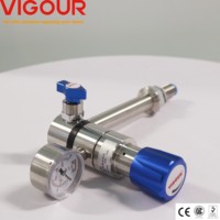 Régulateur de pression automatique pour panneau de distribution monté sur banc, pour GPL, Propane, Argon, Hélium, Acétylène, Gaz naturel, Entrée max. 60 bars