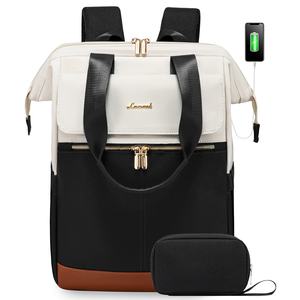Sac à dos LOVEVOOK pour le travail, les voyages, l'université, avec port USB, imperméable, pour infirmières, enseignants, sac à dos pour ordinateur portable pour femmes et hommes - Product Image 1