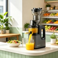 Automatische zelfreinigende slowjuicer 250W, met omkeerfunctie en 82mm invoeropening