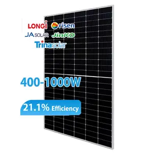 EU Stock Longi JA Risen Trina A Grade PV High Efficiency Half Cell PERC 400W 500W 600W 700W 800W 1000W Mono Solar Panel