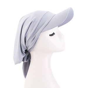 <span class=keywords><strong>Casquette</strong></span> Hijab Sportive Musulmane avec Visière Pare-Soleil Séchage Rapide Protection Anti-UV Turban Foulard de Baseball Modeste pour Femme - Product Image 3
