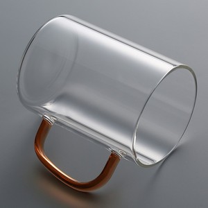 Juego de Seis Vasos de Vidrio con Asas de Colores, Laterales Rectos, de Borosilicato Alto y Grueso para Uso Doméstico - Product Image 1