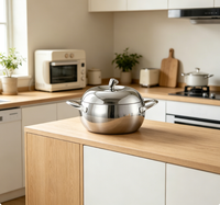 Ensemble de casseroles en acier inoxydable en forme de pomme |   Casserole et faitout en acier inoxydable 304 de qualité alimentaire avec couvercle