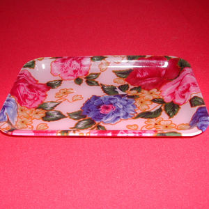 Bandeja Rectangular Moderna de Acrílico con Asa, Apta para Alimentos, Cocina, Baño, Oficina - Transparente - Product Image 1