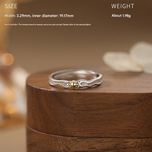 S999 Plata fina personalizable para estilo clásico Anillos de diseño de Luna y sol originales de gama media a alta que simbolizan 'Never Leave Forsake' - Product Image 5