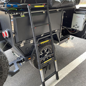 ONLYWE Mini caravane tout-terrain, petite caravane à remorquer, caravane, mini caravane d'aventure tout-terrain avec tente à vendre - Product Image 4