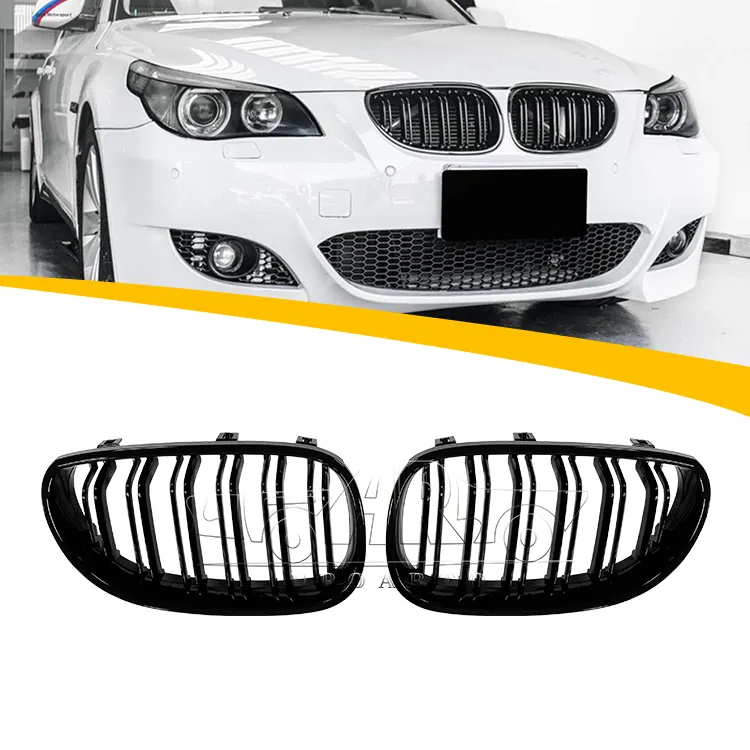 Hs Auto-Onderdelen Gloss Zwart Abs Plastic Voorbumper Nier Grill Voor Bmw 5 Serie E60 2004 2005 2006 2007 2008 2009 2010