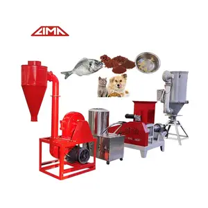 Factory Price 4 Set Automatic Floating Shrimp Fish Feed Pellet Mill Plant Dog Food Small Feed Production Line Sale Nigeria