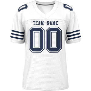 Lage Moq Afdrukken Comfortabele Effen Patronen Blanco American Football Jersey - Product Image 5