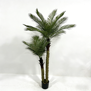 Palmier artificiel Pygmy Date de 210 cm, résistant aux UV et à l'eau, en plastique et fil métallique, pour intérieur/extérieur, palmier <span class=keywords><strong>tropical</strong></span> personnalisable pour jardin - Product Image 3