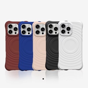 Coque de téléphone en silicone acrylique à ondes magnétiques 3D d'origine antichoc pour Apple pour iPhone 16 15 14 13 12 Pro Max Plus - Product Image 2