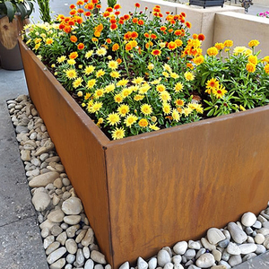 Настраиваемая Фабрика оцинкованная стальная Тяжелая напольная/комнатная напольная плантатор сращенный Металлический горшок для сада - Product Image 4