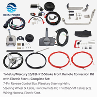 Kit de Conversión de Motores Fuera de Borda Yamaha a Consola Remota con Cables de Dirección, Caja de Control y Componentes de Arranque Eléctrico