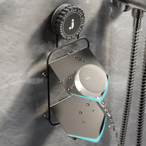 Support mural en métal à ventouse pour savon, sans perçage, égouttoir double couche - Product Image 4