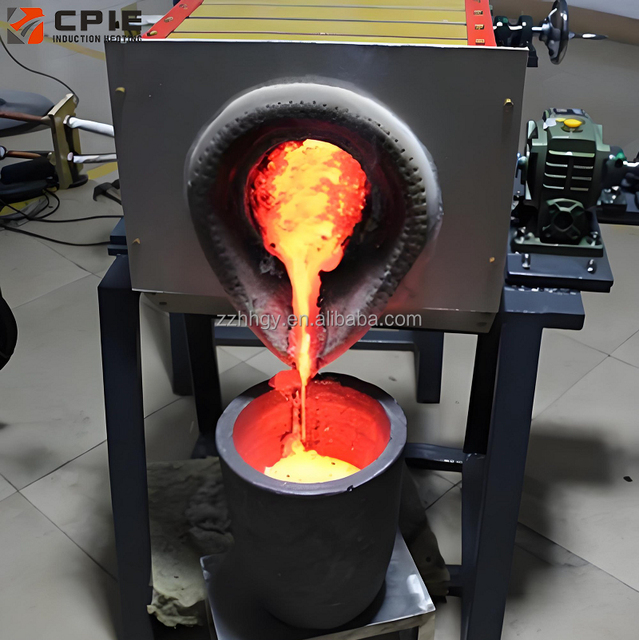 CPIE High Efficiency Medium Frequency Induction Furnace Dual Coils Motor Continuous Stainless Steel High Capacity 1-1000KG