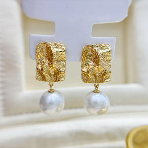 S925 Silver DIY Pearl Accessories Empty Tray with 9-15mm Round Beads <b>Fashion</b> <b>Drop</b> <b>Earrings</b> 22234 - Product Image 4