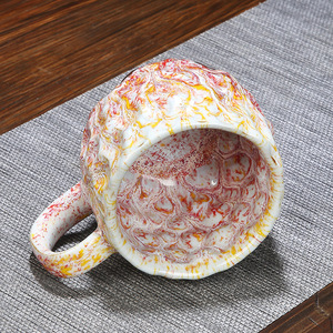 Tazza da Caffè in Ceramica <span class=keywords><strong>di</strong></span> Lusso Stile <span class=keywords><strong>Giapponese</strong></span> Retrò, Interno Colorato, Grande Tazza da Tè in Ceramica con Rilievo - Product Image 4