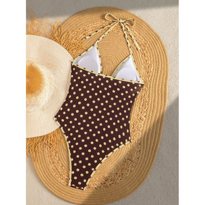 Costume da bagno intero sexy a pois con scollo all'americana, nuovo modello 2026, scollo a V profondo, taglio alto, per l'estate, la spiaggia, il spa e le feste - Product Image 6