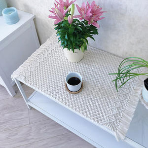 כותנה חבל יד ארוג שולחן רץ שולחן מחצלת כריות ספת כרית בד אמנות עיצוב הבית שטיח שטיח עבור homestay מלון חדר שינה - Product Image 3