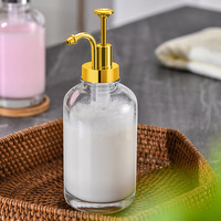Offre Spéciale – Distributeur de Sirop de Café de Luxe Vide 500 ml avec Pompe, Bouteille Distributrice de Savon Liquide en Verre pour Cuisine et Hôtel