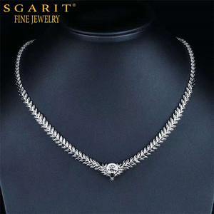 Dossgarit — collier avec pendentif <span class=keywords><strong>en</strong></span> diamant <span class=keywords><strong>blanc</strong></span> naturel, bijoux <span class=keywords><strong>de</strong></span> fête <span class=keywords><strong>de</strong></span> luxe, ras du <span class=keywords><strong>cou</strong></span>, <span class=keywords><strong>en</strong></span> <span class=keywords><strong>or</strong></span> 18 carats, 7ct, prix d'usine - Product Image 1