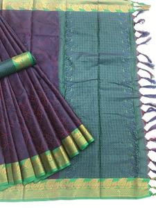 Vêtement ethnique Saree en soie Surat Party Wear Indian Alphanumero - Product Image 4