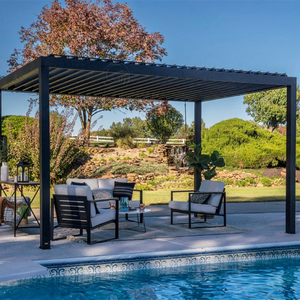 Gazebo de Aluminio para Terraza Exterior TRD-0516-01, Pérgola Exterior con Techo Metálico TRD-0516-01 - Product Image 4