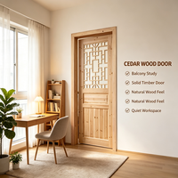 Bulk Custom Solid Fir Wood Lattice Door Various Sizes Timber Door for Global Distributors