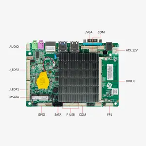 Tarjeta Madre con J1900 SOC VGA 2 * eDP DDR3L 8 USB 2 COM Ranura SIM SSD SATA 12V Soporte GPIO Computadora de placa única