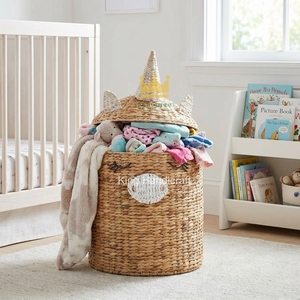 Panier de rangement pour jouets en jacinthe d'eau, tissé à la main, écologique, durable, en forme d'escargot, paniers créatifs pour enfants - Product Image 4