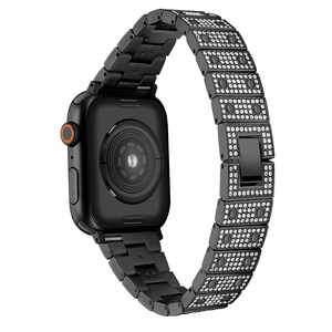 45 41mm diamant <span class=keywords><strong>acier</strong></span> inoxydable <span class=keywords><strong>Bracelet</strong></span> pour <span class=keywords><strong>Apple</strong></span> <span class=keywords><strong>Watch</strong></span> 38 42 40 44mm métal pour iWatch série 7 6 <span class=keywords><strong>SE</strong></span> 5 4 3 2 1 <span class=keywords><strong>Bracelet</strong></span> - Product Image 4